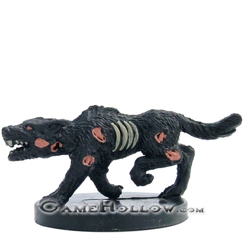 D&D Miniatures Curse of Undeath 03 Gravehound (Zombie Wolf)