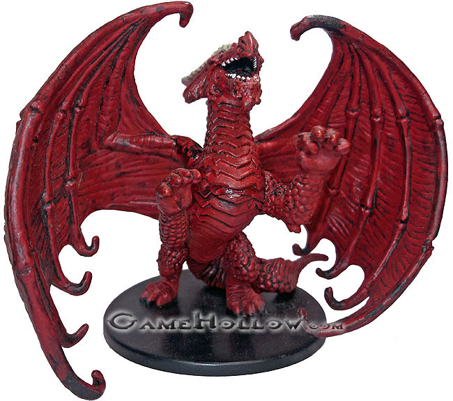 D&D Miniatures Dungeons of Dread 09 Young Red Dragon (Large)