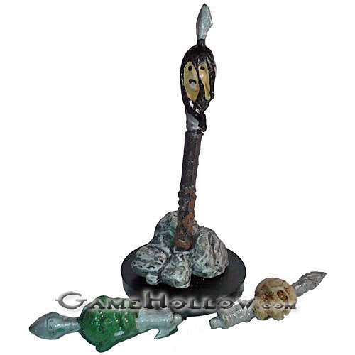 D&D Miniatures Dungeon Crawler Skull Pike (Forest of Tears 3/4) 3 heads