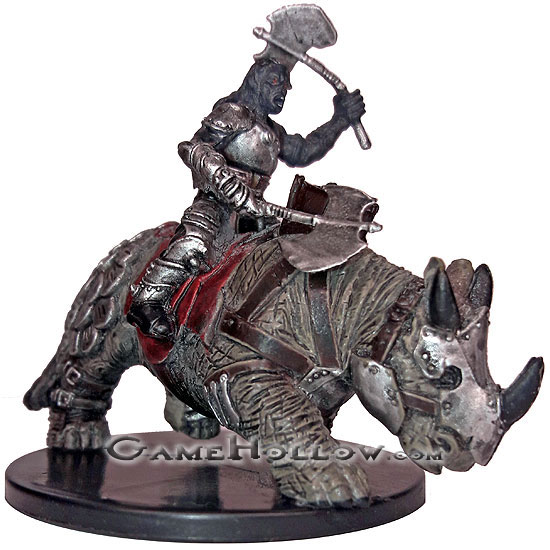 D&D Miniatures Night Below 59 Orc Banebreak Rider (Mounted Rhino)