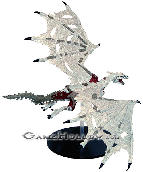 D&D Miniatures Colossal/Gargantuan  White Dracolich, HUGE Gargantuan LE Dragon