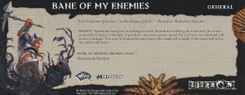 D&D Miniatures Maps, Tiles, Overlays, Campaigns Campaign Card Bane of My Enemies Promo Game Day