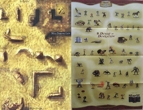 D&D Miniatures Maps, Tiles, Overlays, Campaigns Map Blue Dragon Lair / Desert of Desolation Set