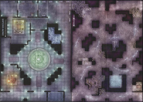 D&D Miniatures Maps, Tiles, Overlays, Campaigns Map Drow Enclave / Mithral Mines