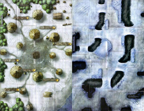 D&D Miniatures Maps, Tiles, Overlays, Campaigns Map Evermelt / Icingdeath's Lair