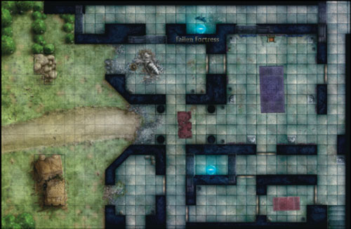 D&D Miniatures Maps, Tiles, Overlays, Campaigns Map Fallen Fortress (DDM Guild)