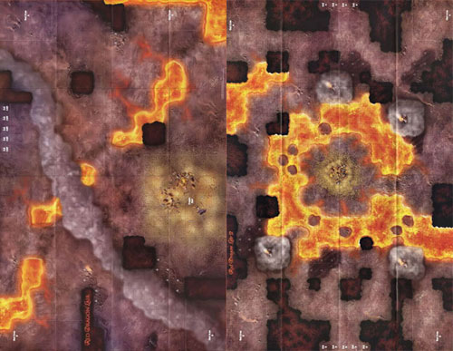 D&D Miniatures Maps, Tiles, Overlays, Campaigns Map Red Dragon Lair / Red Dragon Lair 2