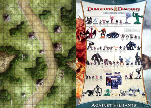 D&D Miniatures Maps, Tiles, Overlays, Campaigns Map King's Road unmarked / Against Giants Set