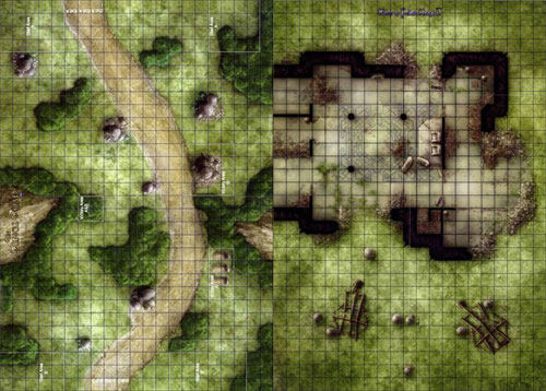 D&D Miniatures Maps, Tiles, Overlays, Campaigns Map King's Road / Keep of Fallen Kings 2