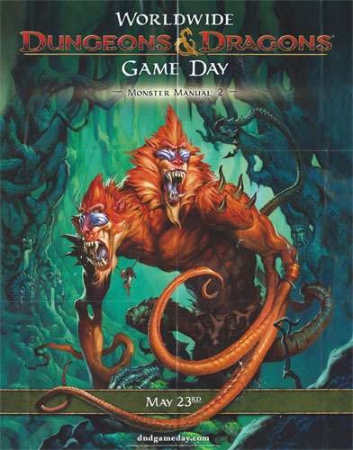 D&D Miniatures Maps, Tiles, Overlays, Campaigns Poster Game Day Promo: Monster Manual 2