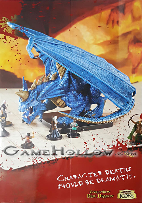D&D Miniatures Maps, Tiles, Overlays, Campaigns Poster Gargantuan Blue Dragon