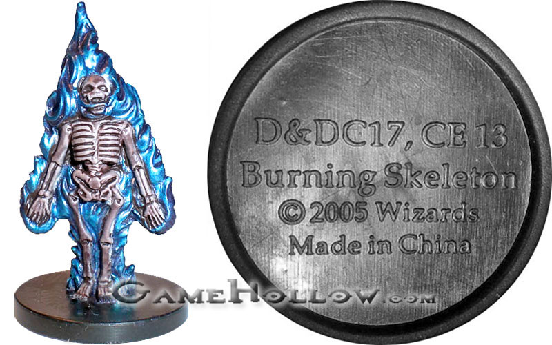 D&D Miniatures Promo Figures, EPIC Cards  Burning Skeleton Promo, D&DC17 (Deathknell 49)
