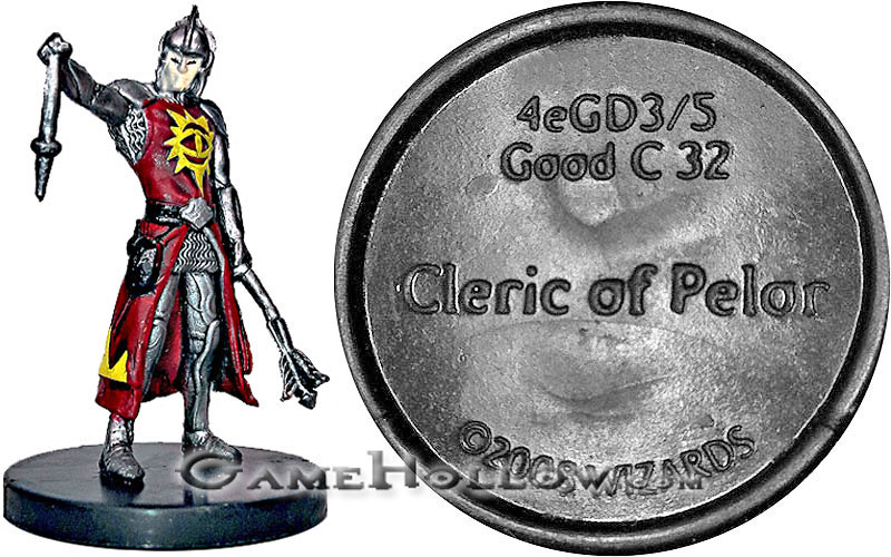D&D Miniatures Promo Figures, EPIC Cards  Cleric of Pelor Promo, 4eGD 3/5 (Dungeons of Dread 03)