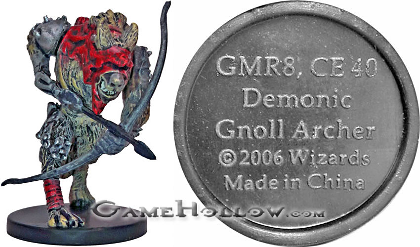 D&D Miniatures Promo Figures, EPIC Cards  Demonic Gnoll Archer Promo, GMR8 (War of the Dragon Queen 45)
