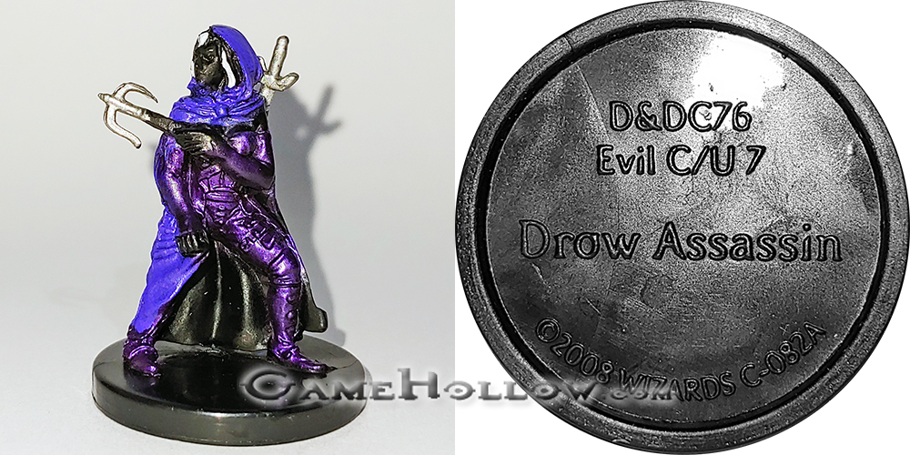 D&D Miniatures Promo Figures, EPIC Cards  Drow Assassin Promo, D&DC76 (Demonweb 20)