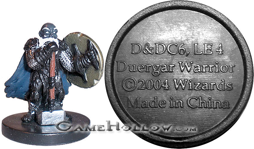 D&D Miniatures Promo Figures, EPIC Cards  Duergar Warrior Promo, D&DC 6 (Archfiends 32)