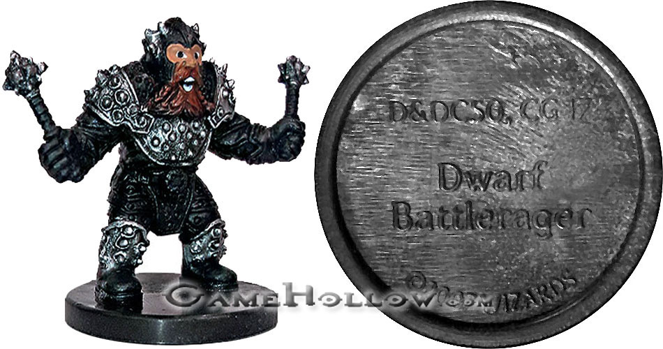 D&D Miniatures Promo Figures, EPIC Cards  Dwarf Battlerager Promo, D&DC50 (Unhallowed 16)