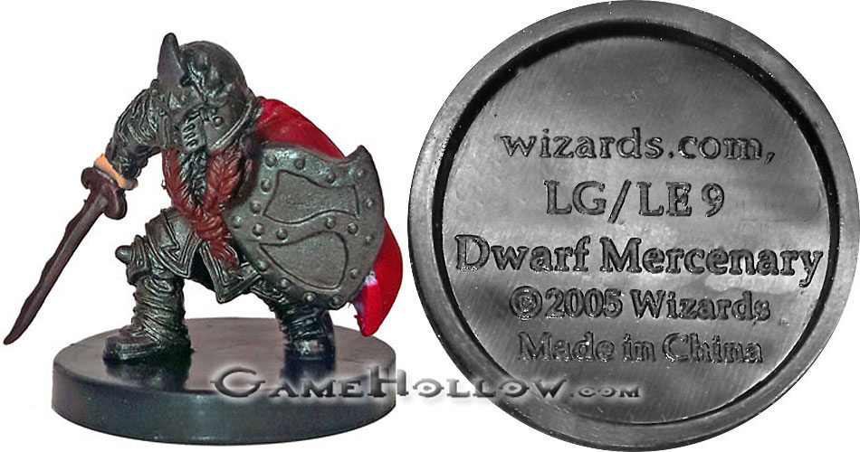 D&D Miniatures Promo Figures, EPIC Cards  Dwarf Mercenary Promo, Wizards.com (Angelfire 31)