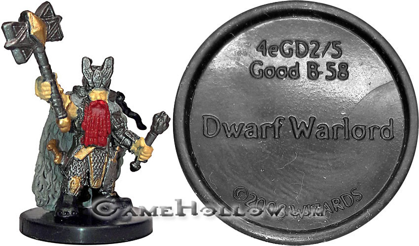 D&D Miniatures Promo Figures, EPIC Cards  Dwarf Warlord Promo, 4eGD 2/5 (Dungeons of Dread 01)