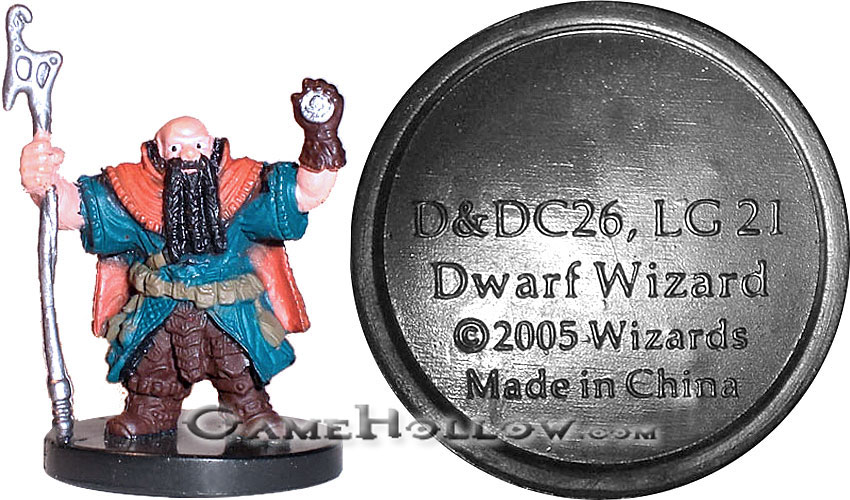 D&D Miniatures Promo Figures, EPIC Cards  Dwarf Wizard Promo, D&DC26 (Angelfire 04)
