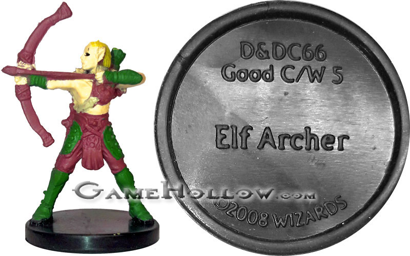 D&D Miniatures Promo Figures, EPIC Cards  Elf Archer Promo, D&DC66 (Dungeons of Dread 06)