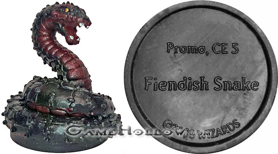 D&D Miniatures Blood War  Fiendish Snake Promo, Promo (Blood War 50)