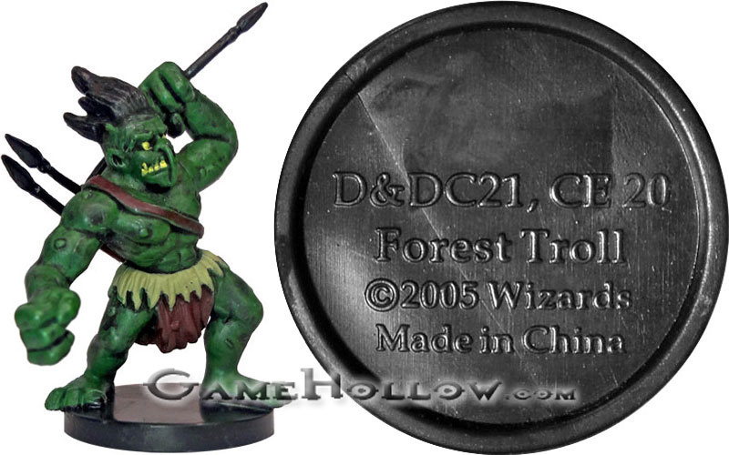 D&D Miniatures Promo Figures, EPIC Cards  Forest Troll Promo, D&DC21 (Deathknell 55)