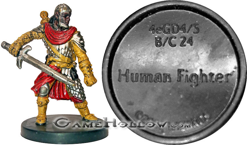 D&D Miniatures Promo Figures, EPIC Cards  Human Fighter Promo, 4eGD 4/5 (Dungeons of Dread 35)