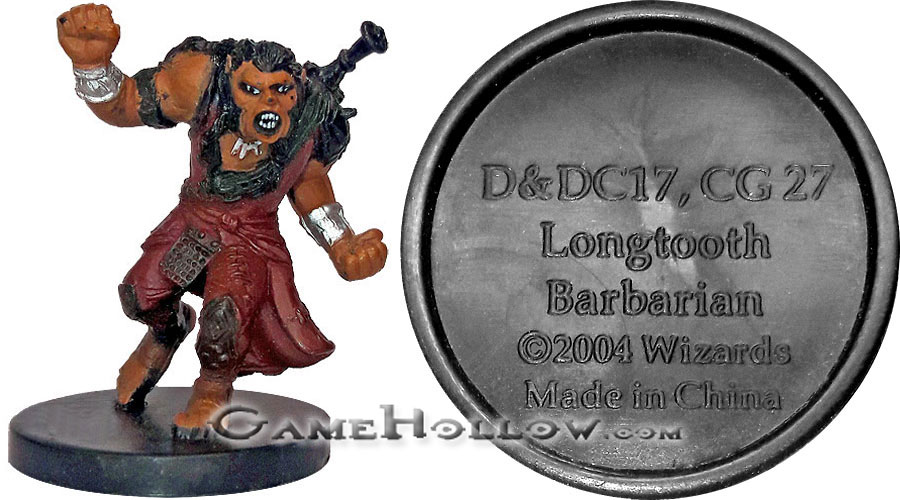 D&D Miniatures Promo Figures, EPIC Cards  Longtooth Barbarian Promo, D&DC17 (Aberrations 19)