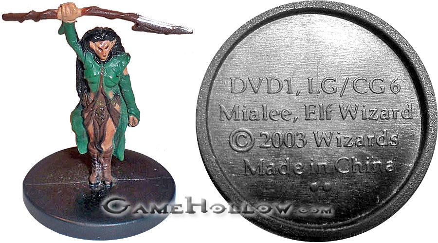 D&D Miniatures Archfiends  Mialee, Elf Wizard Promo, DVD1 (Archfiends 10)
