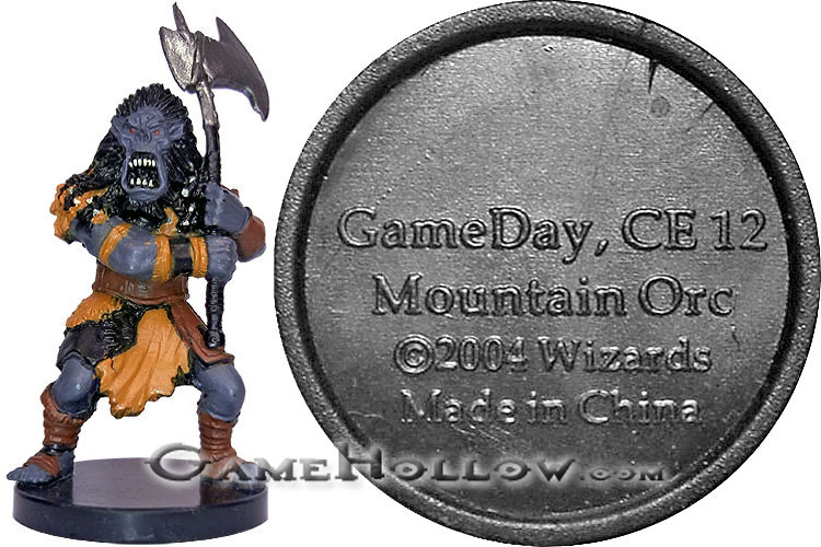 D&D Miniatures Promo Figures, EPIC Cards  Mountain Orc Promo, Game Day (Aberrations 55)