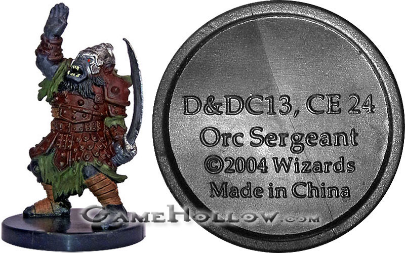 D&D Miniatures Promo Figures, EPIC Cards  Orc Sergeant Promo, D&DC13 (Aberrations 57)