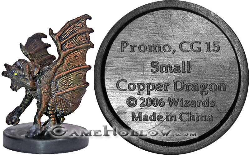 D&D Miniatures War of the Dragon Queen  Small Copper Dragon Promo, Promo (War of the Dragon Queen 14)