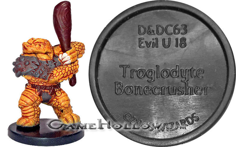 D&D Miniatures Promo Figures, EPIC Cards  Troglodyte Bonecrusher Promo, D&DC63 (Dungeons of Dread 27)