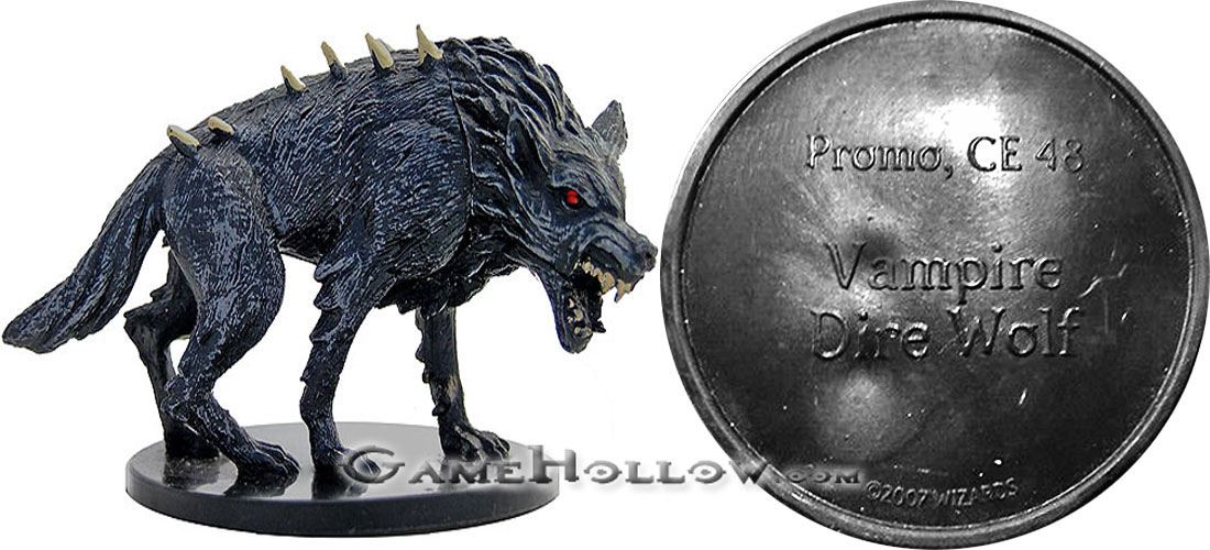 D&D Miniatures Unhallowed  Vampire Dire Wolf Promo, Promo (Unhallowed 59)