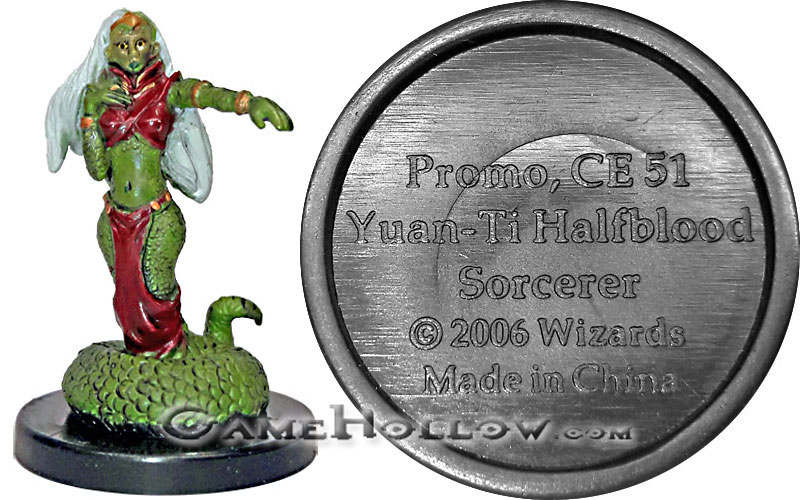 D&D Miniatures Promo Figures, EPIC Cards  Yuan-Ti Halfblood Sorcerer Promo, Promo (War of the Dragon Queen 60)