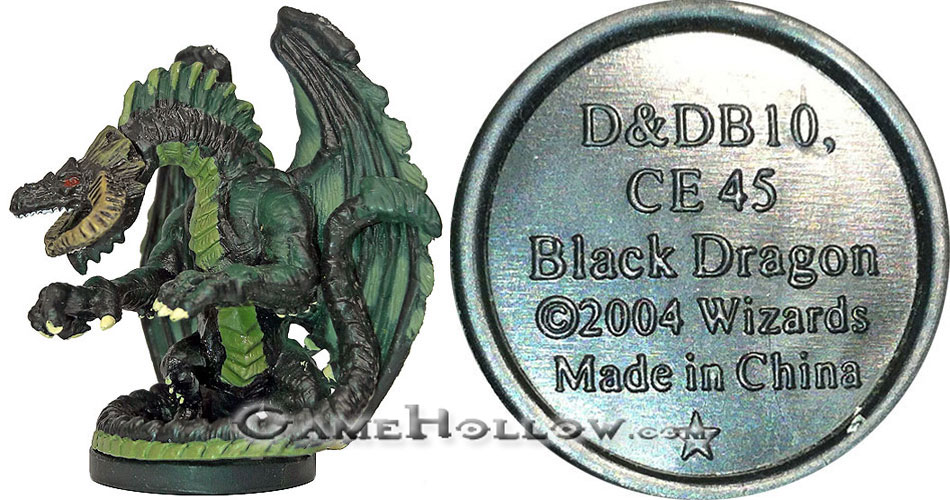 D&D Miniatures Starter Set Figures Starter Basic D&DB10 Black Dragon (Dragoneye) Medium