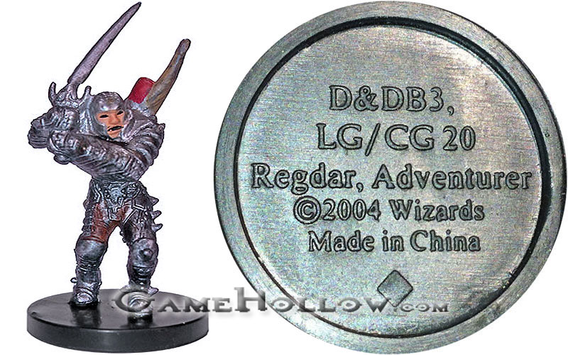 D&D Miniatures Starter Set Figures Starter Basic D&DB3 Regdar Adventurer (Giants of Legend)