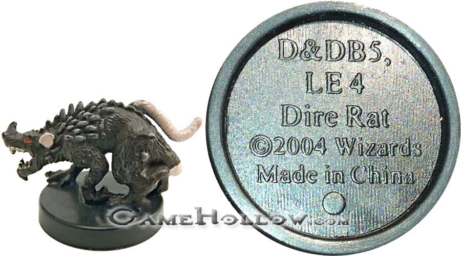 D&D Miniatures Starter Set Figures Starter Basic D&DB5 Dire Rat (Giants of Legend)