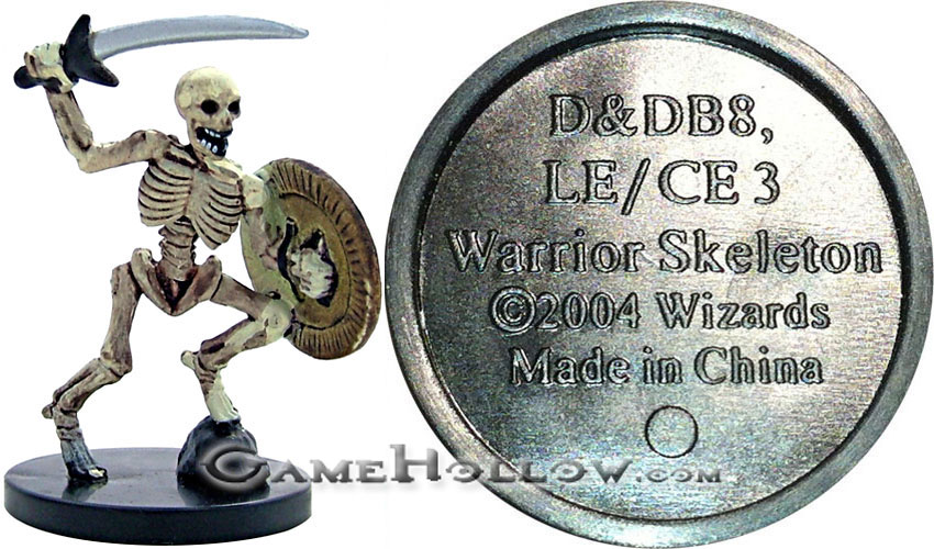 D&D Miniatures Starter Set Figures Starter Basic D&DB8 Warrior Skeleton (Archfiends)