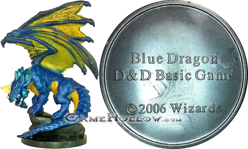 D&D Miniatures Starter Set Figures Starter Basic 2006 Blue Dragon (Deathknell) Large