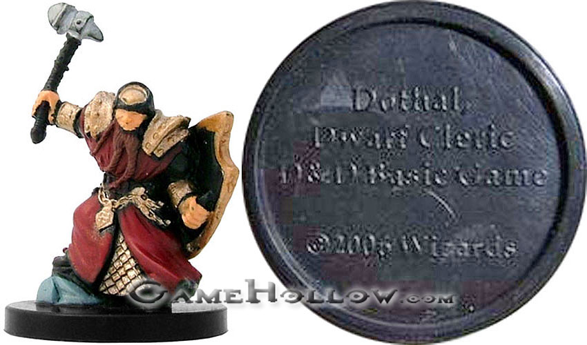 D&D Miniatures Starter Set Figures Starter Basic 2006 Dothal Dwarf Cleric (Dragoneye Male)