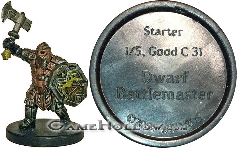 D&D Miniatures Starter Set Figures Starter Figure 01 Dwarf Battlemaster