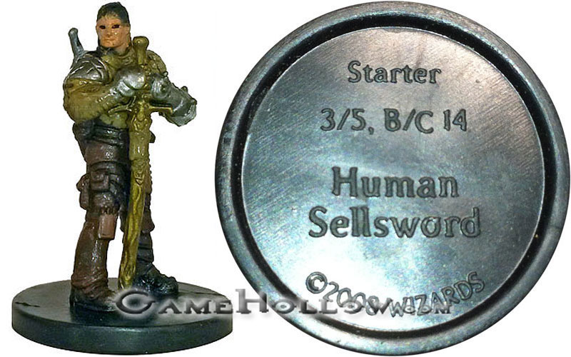 D&D Miniatures Starter Set Figures Starter Figure 03 Human Sellsword (Mercenary)