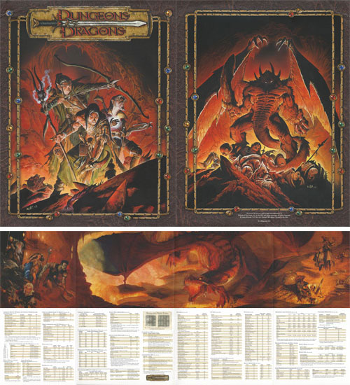 D&D Miniatures Maps, Tiles, Overlays, Campaigns Starter Player's Handbook 2 Folder with Character Card