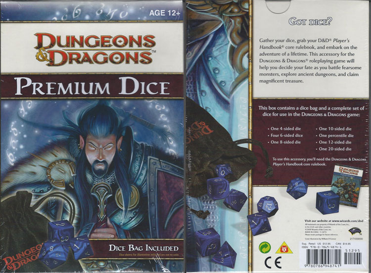 D&D Miniatures Maps, Tiles, Overlays, Campaigns Starter Premium Dice with Dice Bag