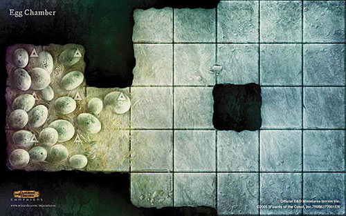 D&D Miniatures Maps, Tiles, Overlays, Campaigns Tile Egg Chamber (Promo)