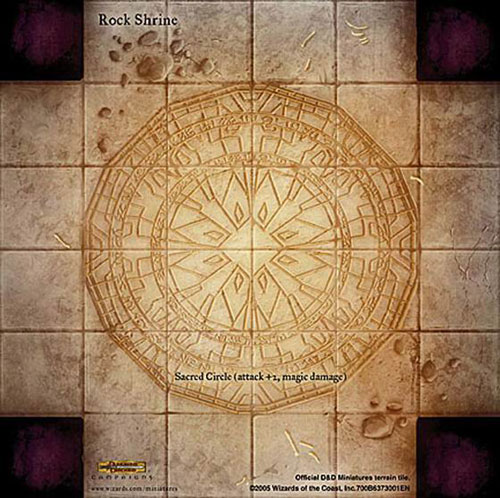 D&D Miniatures Maps, Tiles, Overlays, Campaigns Tile Rock Shrine (Promo)