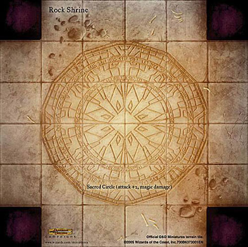 D&D Miniatures Maps, Tiles, Overlays, Campaigns Tile Rock Shrine (Promo)