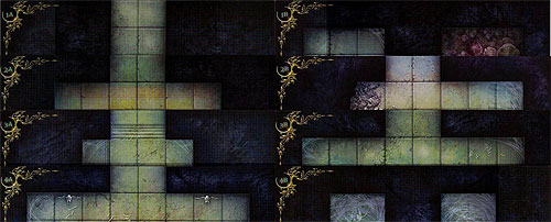 D&D Miniatures Maps, Tiles, Overlays, Campaigns Tiles 2006 Basic Starter 4 Large 2-sided Tile Set (1A-4B)